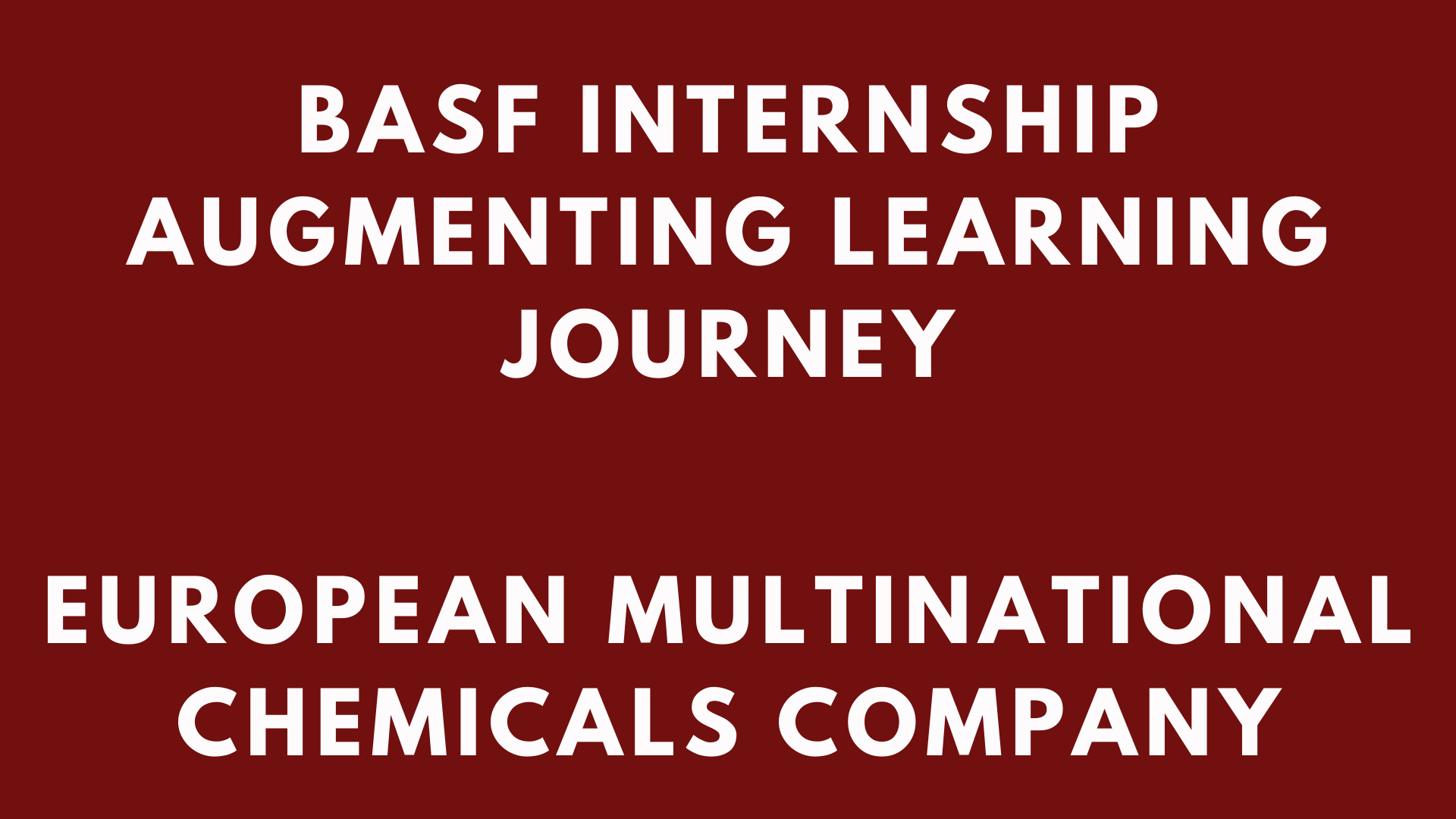 BASF Internship