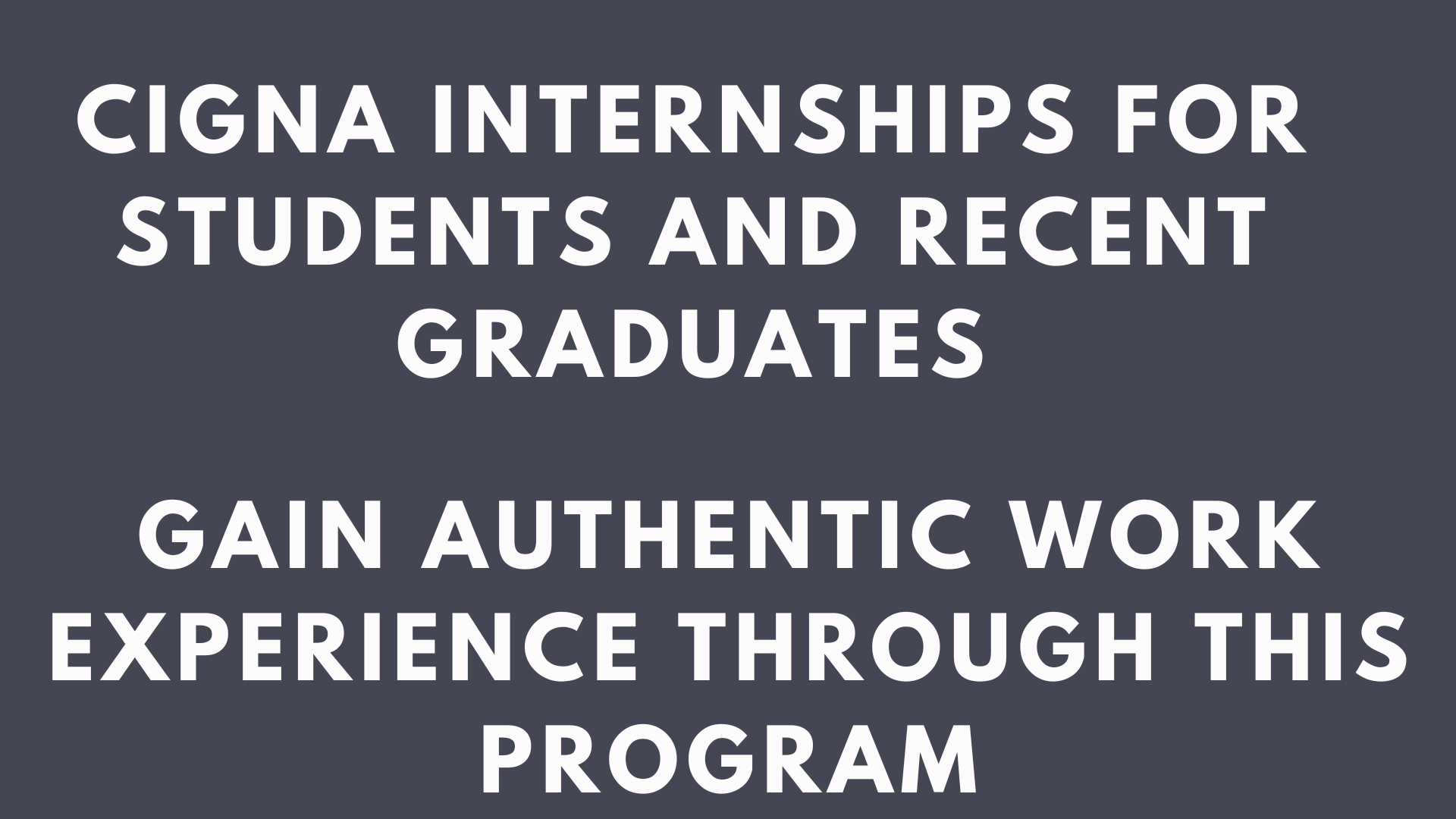 Cigna Internships