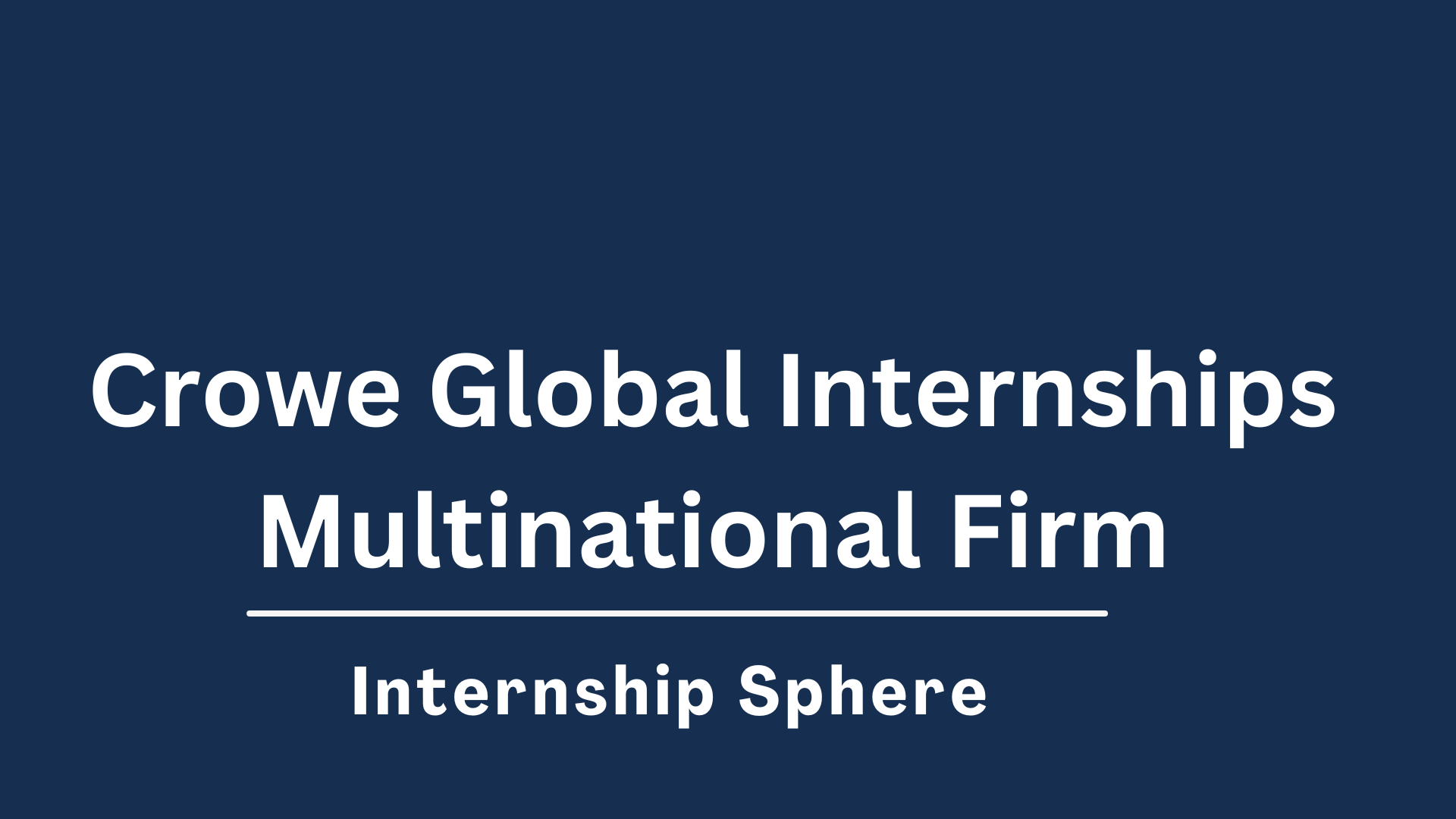 Crowe Internships