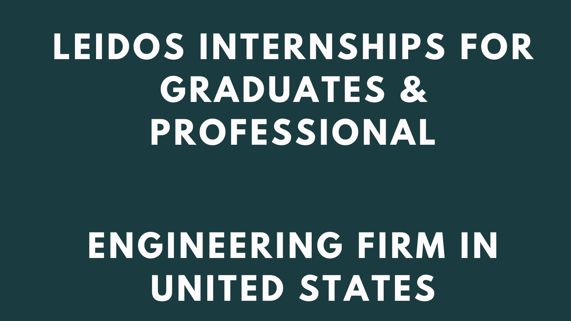 Leidos Internships