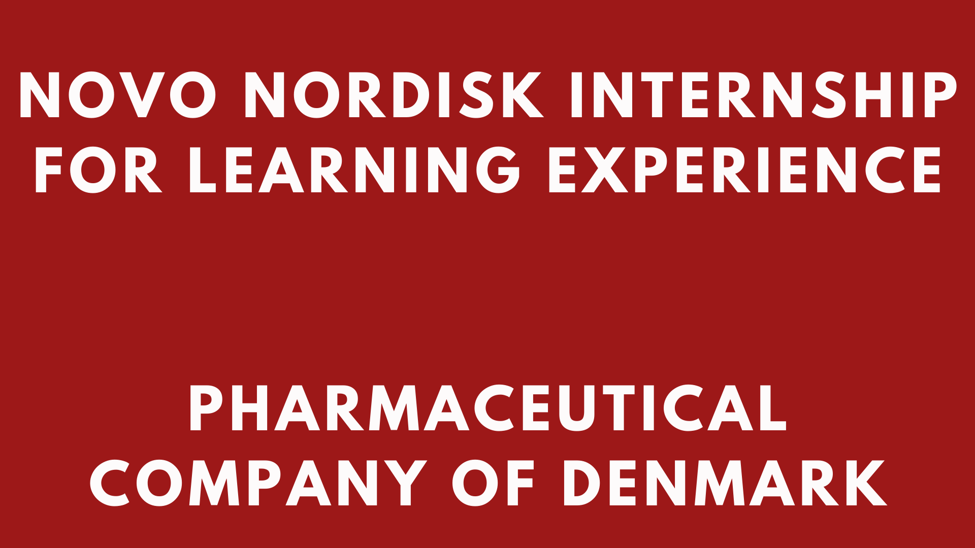 Novo Nordisk Internship