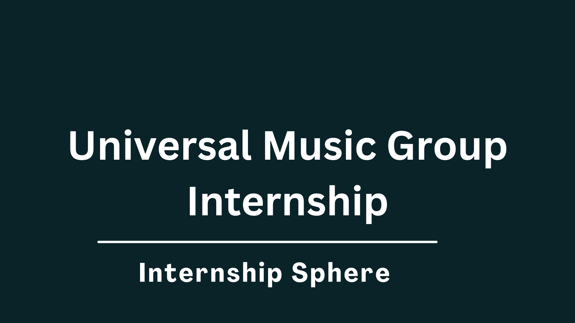 Universal Music Group Internship