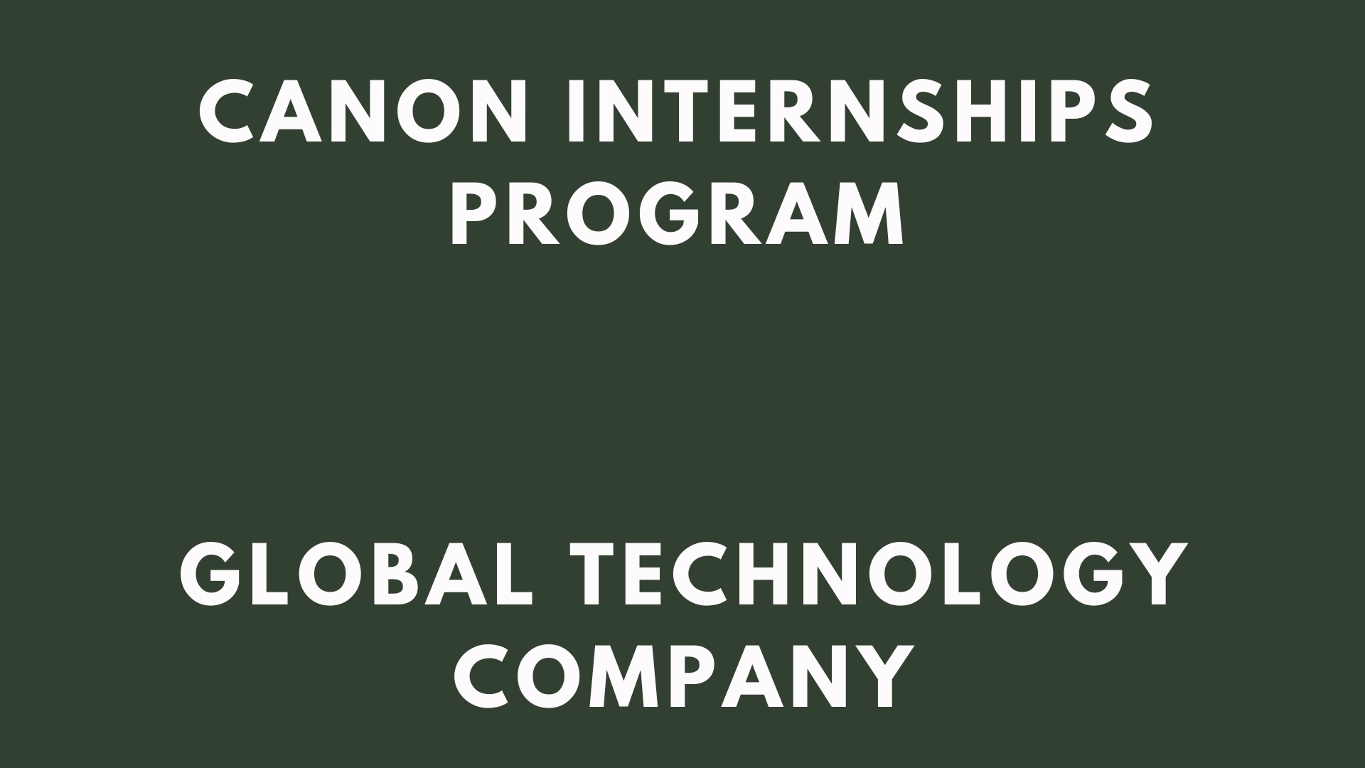 Canon Internships
