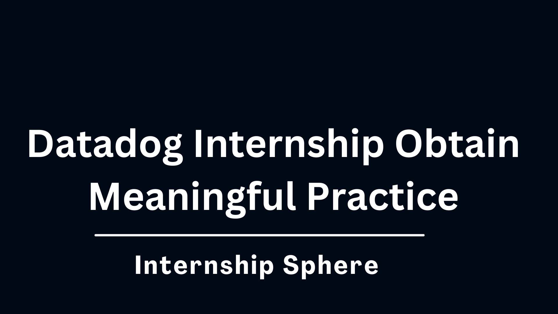 Datadog Internship
