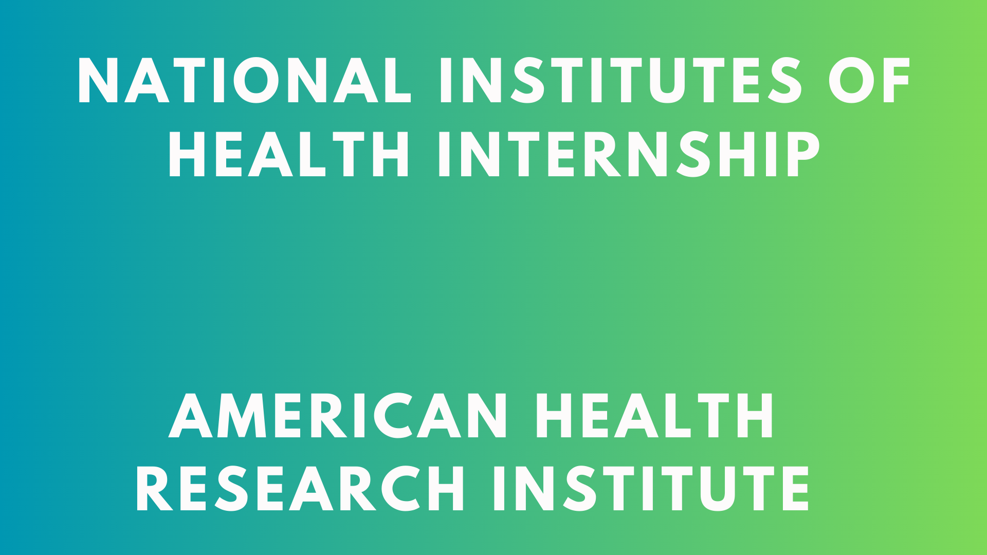 NIH Internship