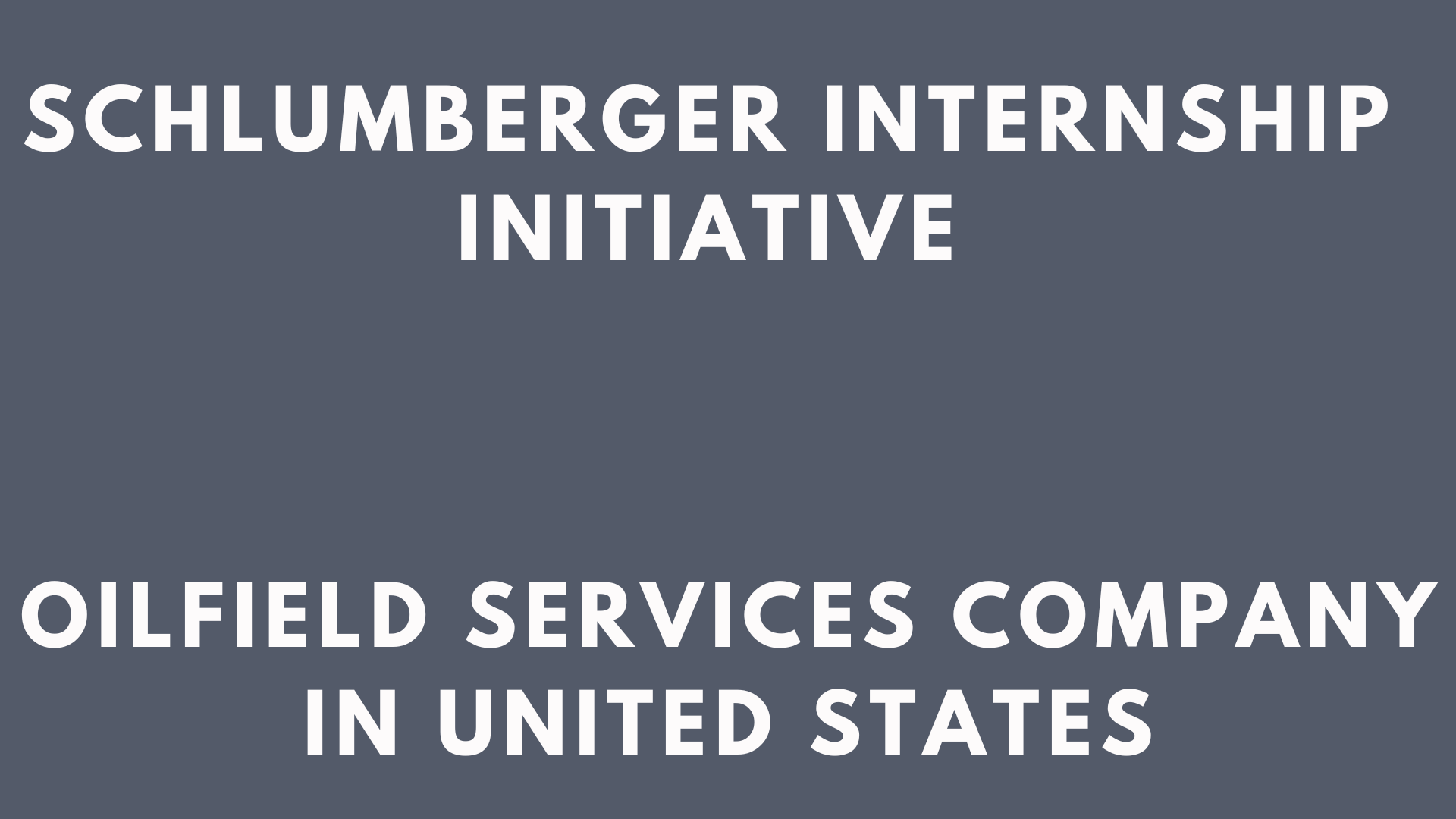 SLB Internship