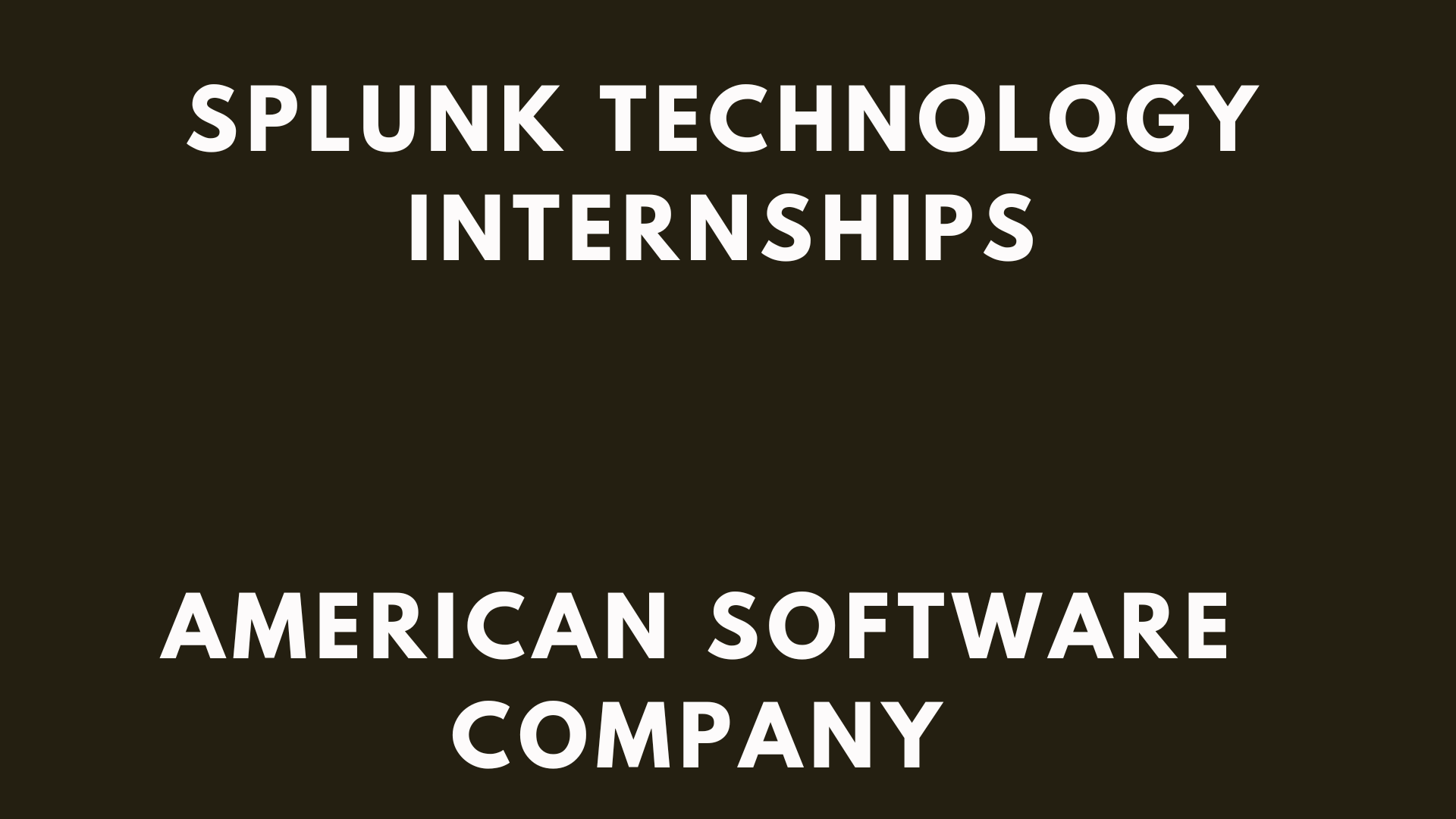 Splunk Internships