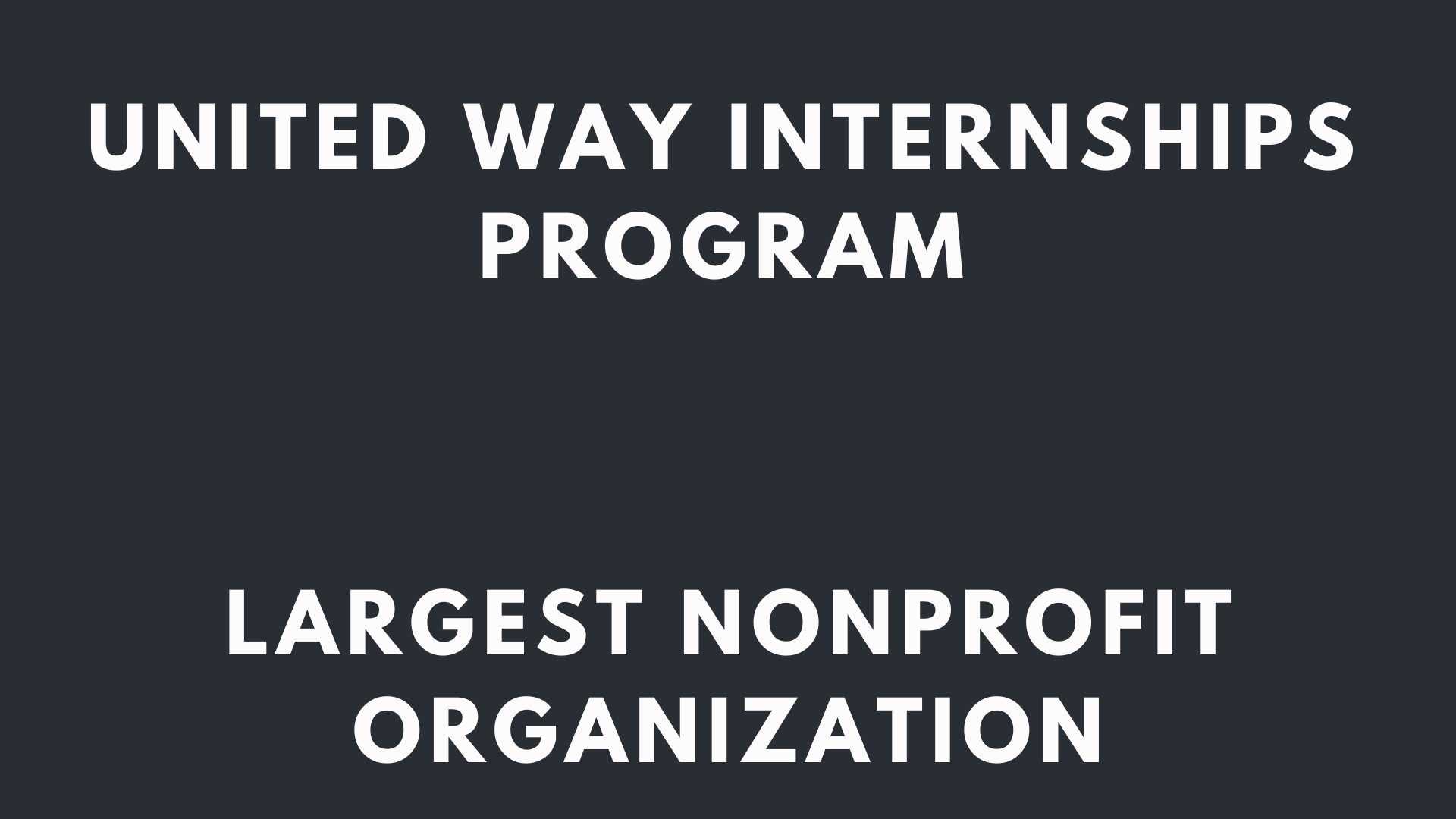 United Way Internships