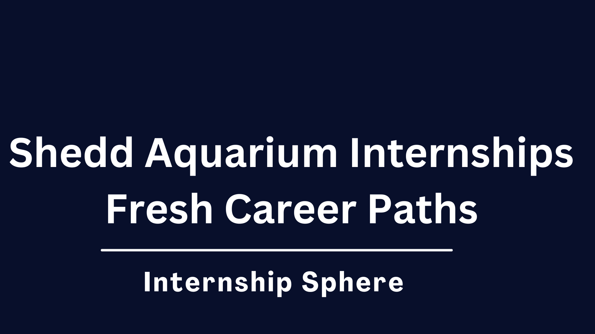 Shedd Aquarium Internships