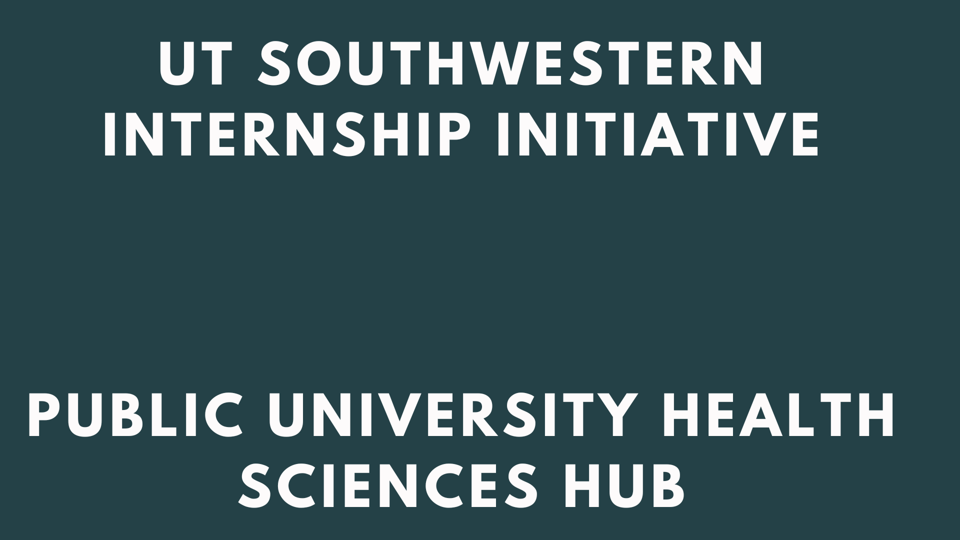 UT Southwestern Internship