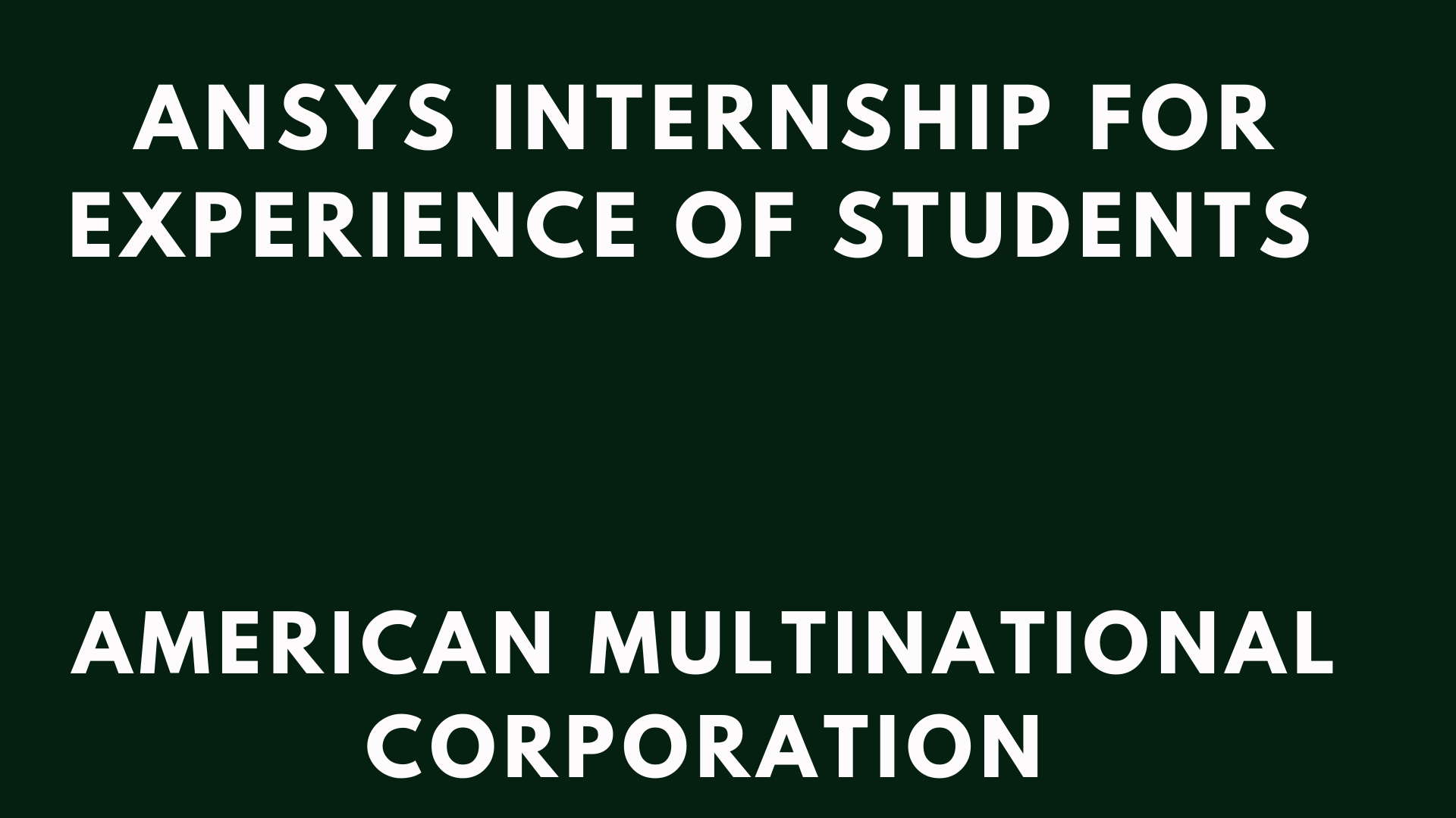 Ansys Internship