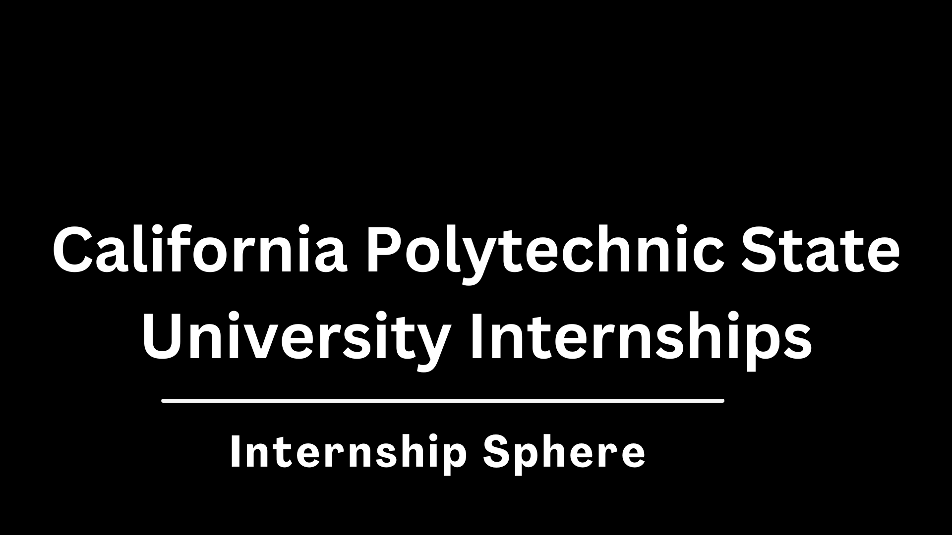 Cal Poly Internships