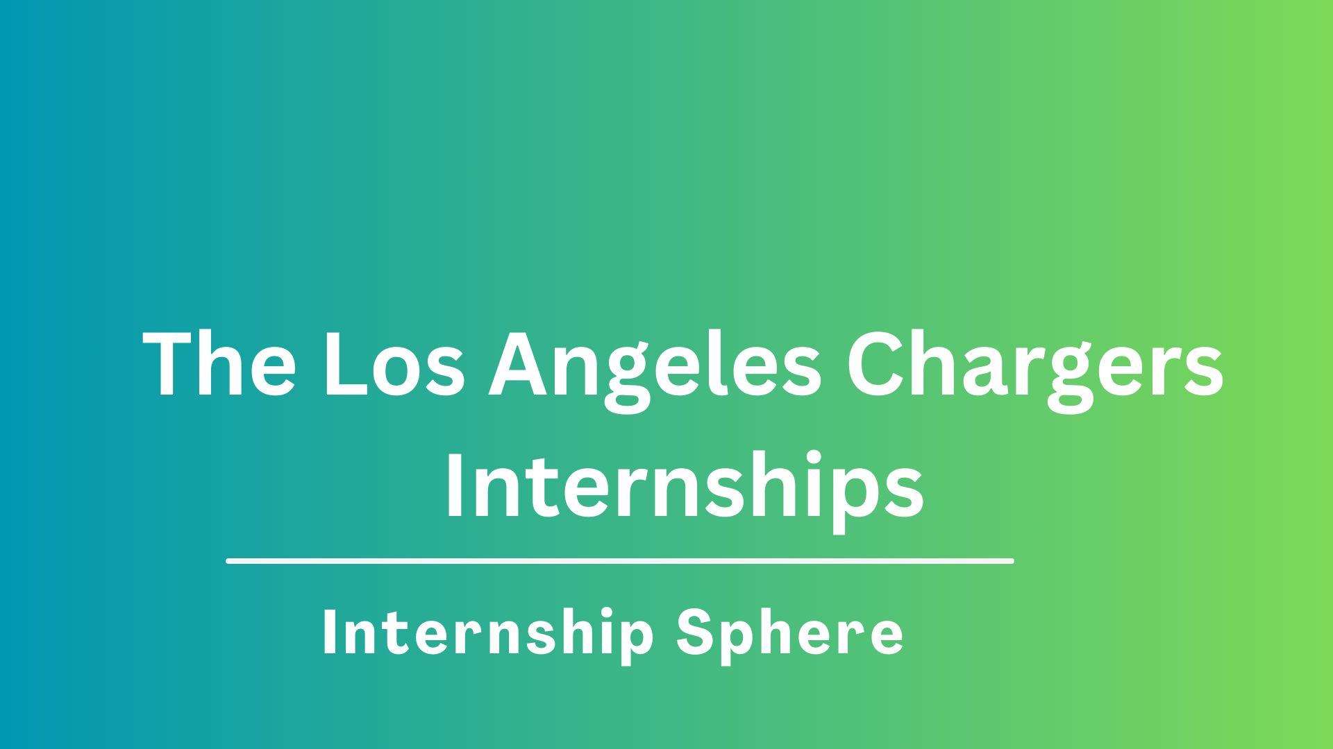 Chargers Internships