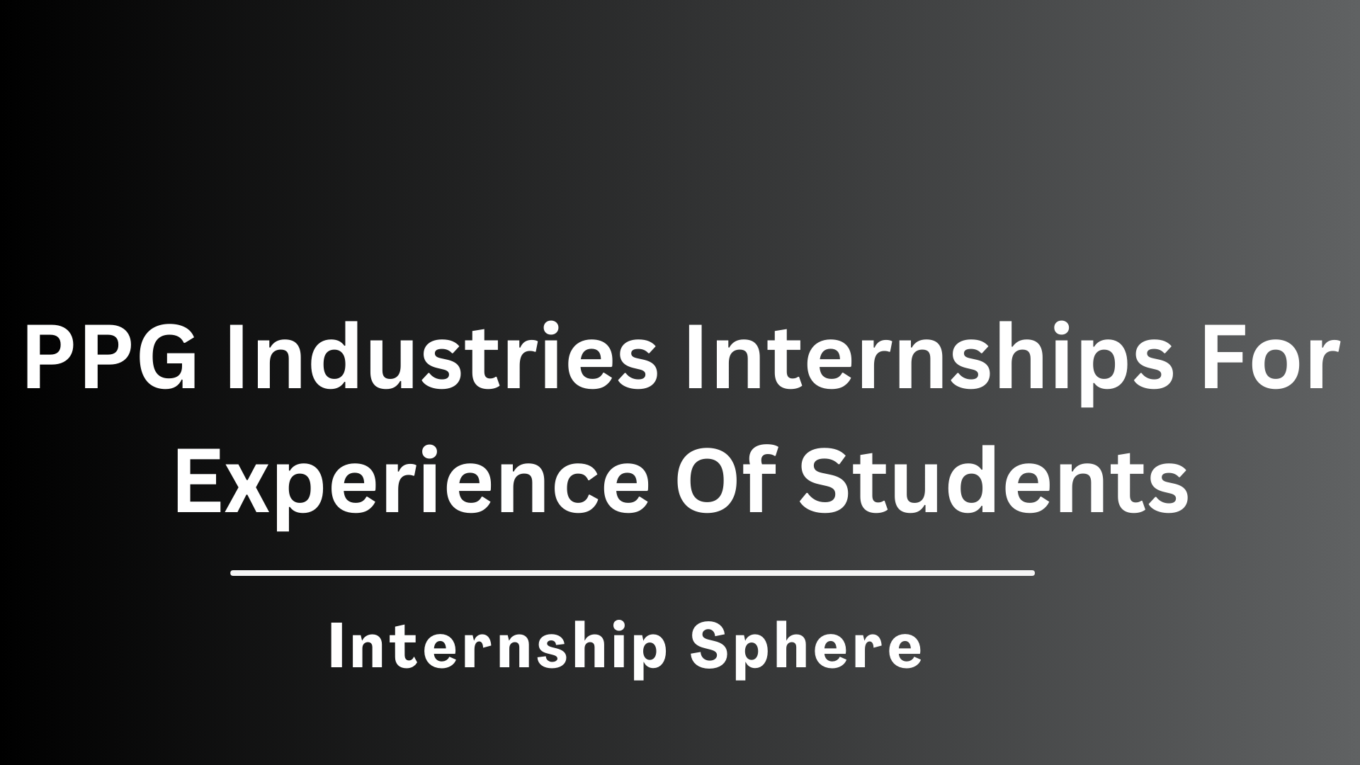 PPG Industries Internships
