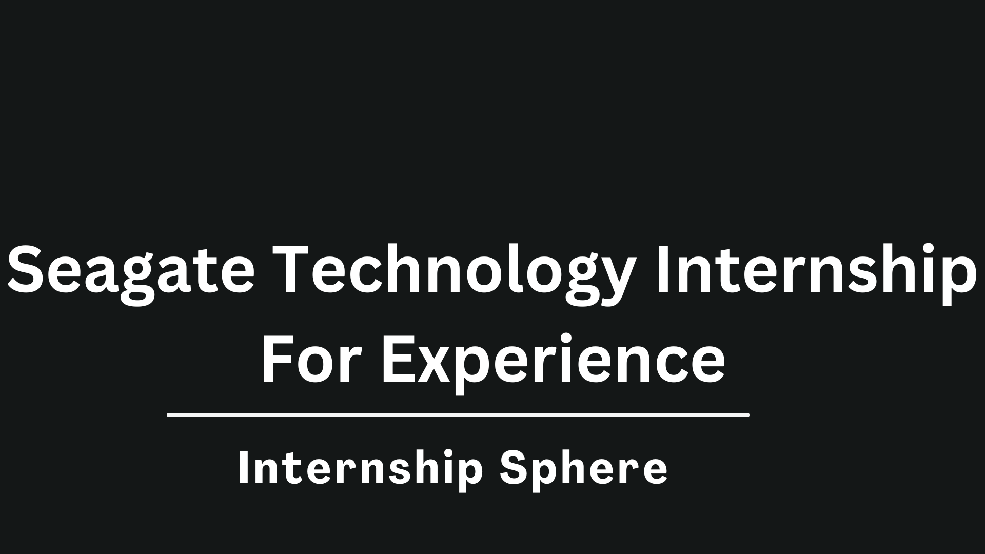 Seagate Internship