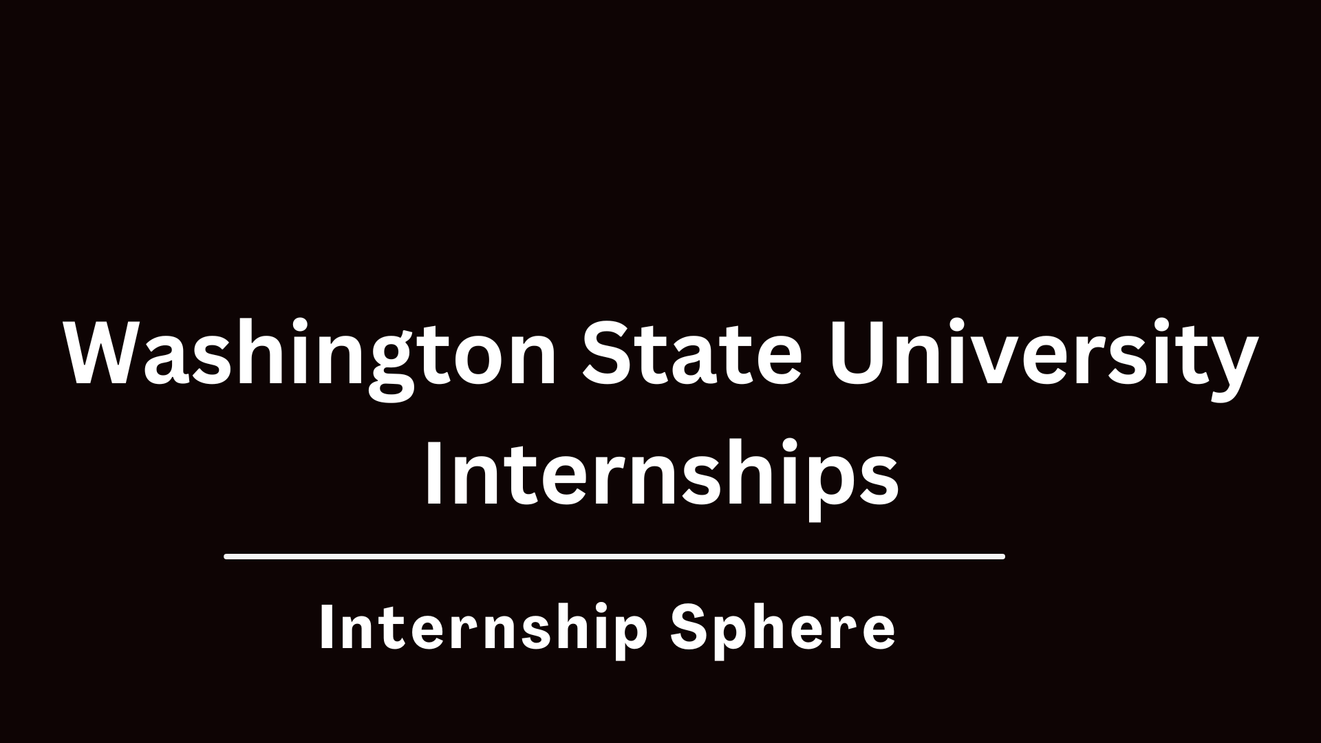 WSU Internships