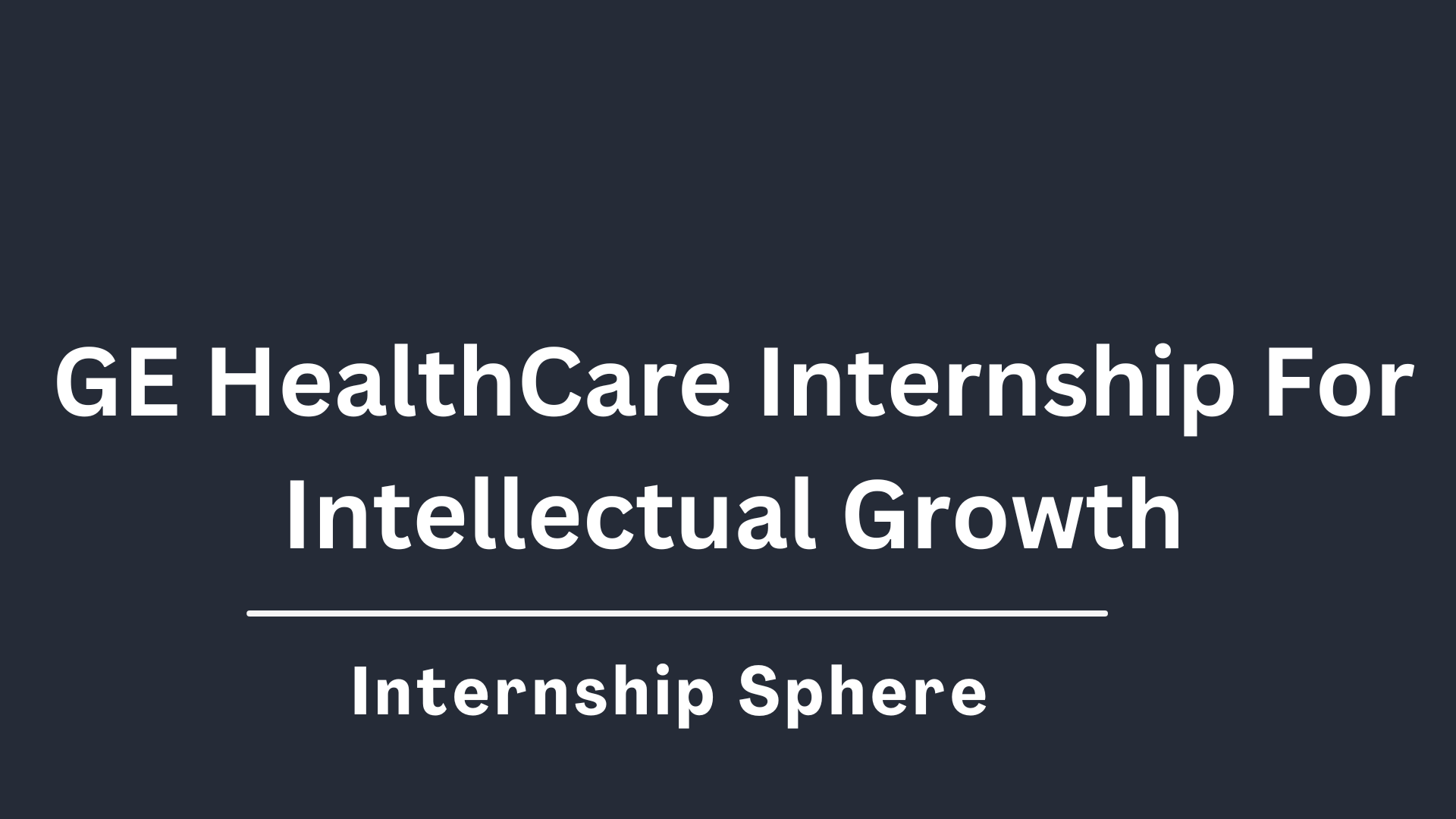 GE HealthCare Internship