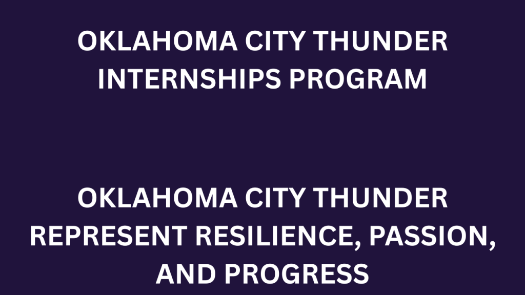 oklahoma city thunder internships